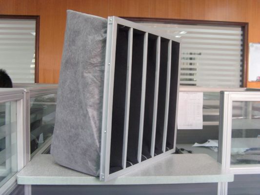 G4 - O filtro de ar F9 ativou a fibra sintética industrial de filtros de airbag do carbono