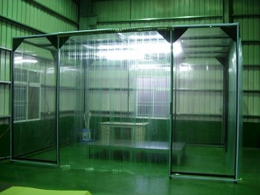 Cabine móvel do laboratório da classe 100 da cabine da remoção de poeira com cortina do PVC